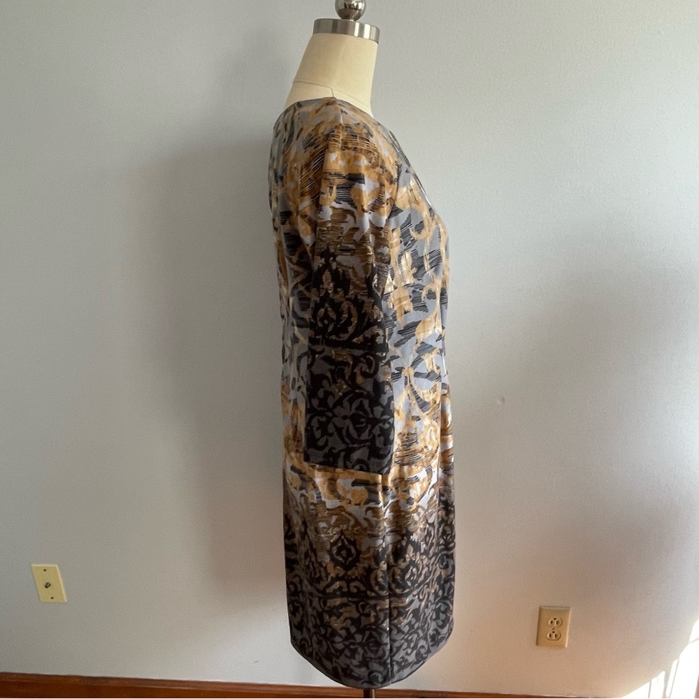 Rabbit Rabbit Rabbit Long Sleeve Dress - Gray and Gold - Picture 6 of 8